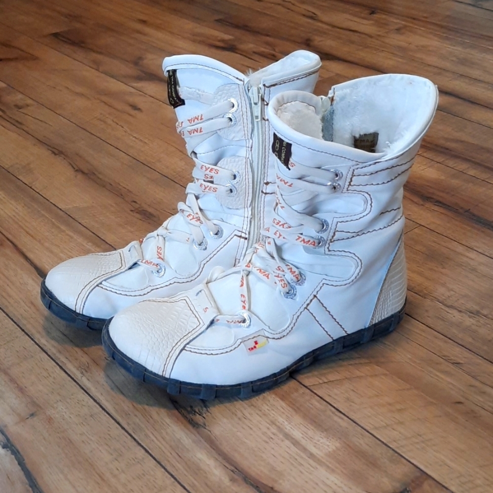 Cream colored boots